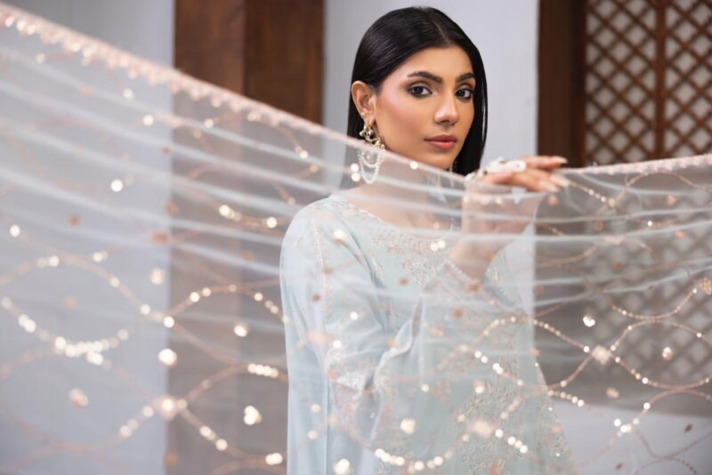 HL-596 | Elegant Embroidered Viscose Suit – Winter Collection