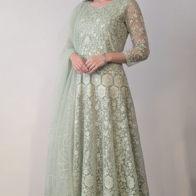 Embroidered Net Maxi – 4 Layer Inner | Premium Formal Wear