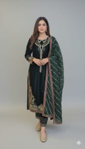 HL 611 V – Emerald Green Velvet Suit